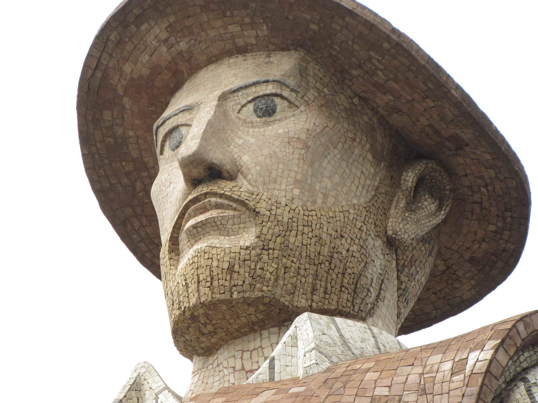 estátua do borba gato em close