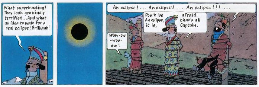 Niall Oddy @NiallOddy That time when Tintin saw a solar eclipse https://twitter.com/NiallOddy/status/899902951283621888/photo/1