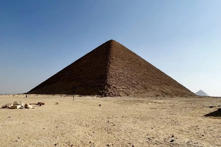 The Red Pyramid at Dahshur in Egypt was one of many built close to a lost branch of the Nile Eman Ghoneim https://www.newscientist.com/article/2431679-a-lost-branch-of-the-river-nile-flowed-past-the-pyramids-of-egypt/