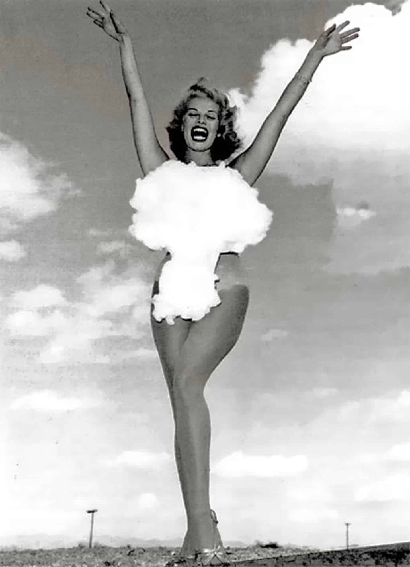 Miss Atomic Bomb 1957, Lee Merlin. Photo / Las Vegas News Bureau